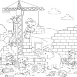 coloriage Chantier pour enfants