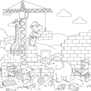 coloriage Chantier pour enfants