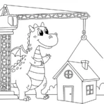 coloriage Chantier pour enfant de 3 ans