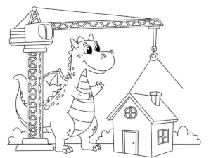 coloriage Chantier pour enfant de 3 ans