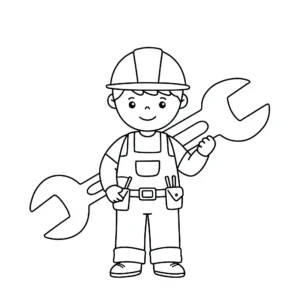 coloriage Chantier gratuit a imprimer