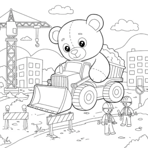 imprimer coloriage Chantier