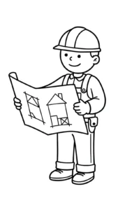 coloriage Chantier pour enfant de 6 ans
