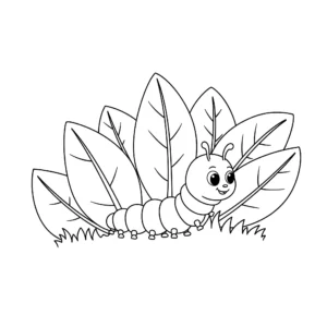 coloriage Chenille à imprimer gratuit