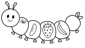 coloriage Chenille à imprimer pour enfants