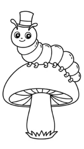 coloriage Chenille à imprimer gratuit
