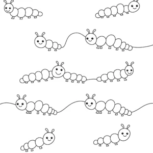 coloriage Chenille pour enfant de 2 ans
