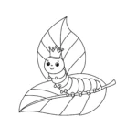 coloriage Chenille pour enfant de 6 ans