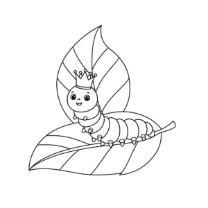coloriage Chenille pour enfant de 6 ans