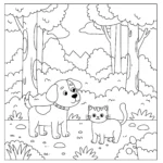 coloriage Chien et Chat pour enfant gratuit
