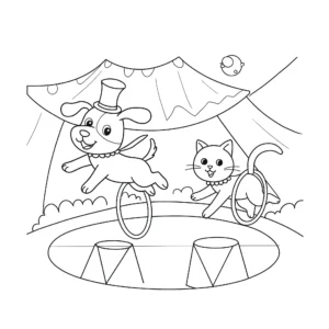 coloriage Chien et Chat pour enfant gratuit