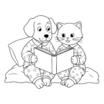 coloriage Chien et Chat a colorier en ligne