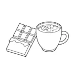 coloriage Chocolat à imprimer pour enfant de 6 ans