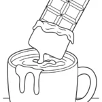 coloriage Chocolat à imprimer pour enfant de 2 ans