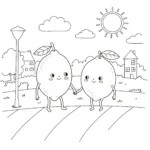 coloriage Citron de pour enfants
