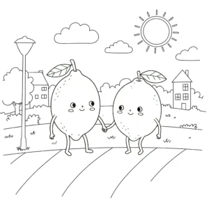coloriage Citron de pour enfants
