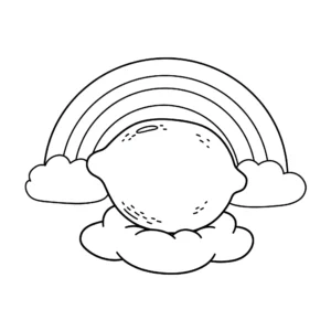 coloriage Citron à imprimer pour enfant de 3 ans