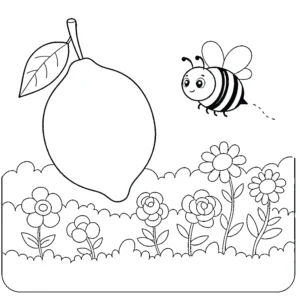 coloriage Citron et decoupage