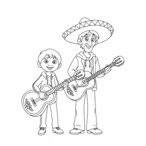 coloriage Coco à imprimer pour enfant de 4 ans