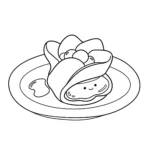 coloriage Crepes à imprimer kawaii