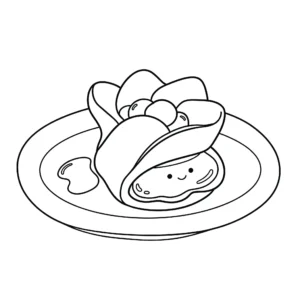 coloriage Crepes à imprimer kawaii
