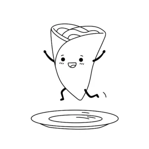 coloriage Crepes pour primaire