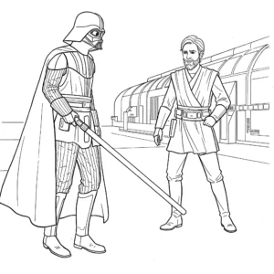 coloriage Dark Vador a colorier en ligne