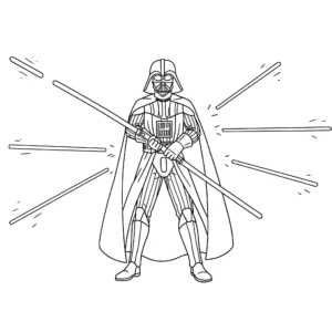 coloriage Dark Vador à imprimer a4