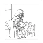 coloriage Dark Vador pour enfants