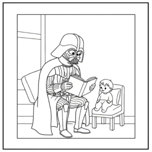 coloriage Dark Vador pour enfants