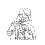 coloriage Dark Vador à imprimer pdf gratuit