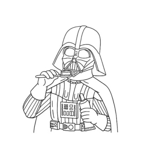 coloriage Dark Vador à imprimer pdf gratuit