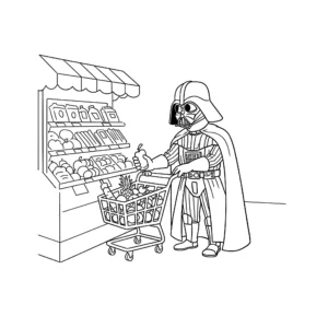 coloriage Dark Vador à imprimer
