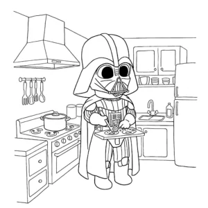 coloriage Dark Vador pour enfants