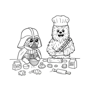 coloriage Dark Vador à imprimer pdf gratuit