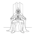 coloriage Dark Vador pour enfant de 3 ans