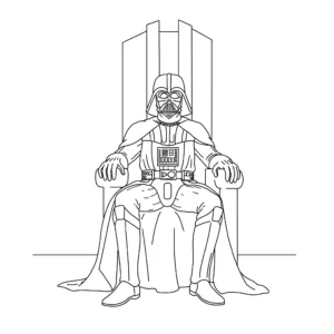 coloriage Dark Vador pour enfant de 3 ans