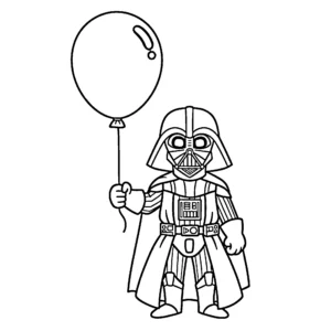 coloriage Dark Vador pour bebe a imprimer