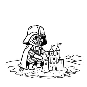 coloriage Dark Vador pour enfants a imprimer gratuit