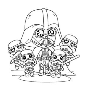 coloriage Dark Vador pour enfant de 8 ans