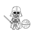 coloriage Dark Vador a dessiner et imprimer
