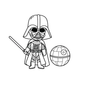 coloriage Dark Vador a dessiner et imprimer