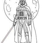 coloriage Dark Vador pour enfant de 5 ans