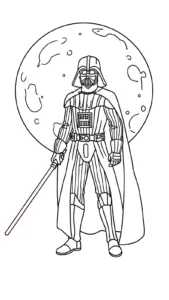 coloriage Dark Vador pour enfant de 5 ans
