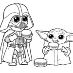 coloriage Dark Vador pour enfant a imprimer gratuit