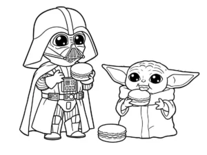 coloriage Dark Vador pour enfant a imprimer gratuit