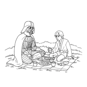 coloriage Dark Vador pour enfant de 4 ans