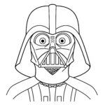 coloriage Dark Vador pour enfant de 6 ans