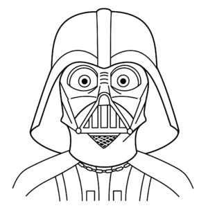 coloriage Dark Vador pour enfant de 6 ans
