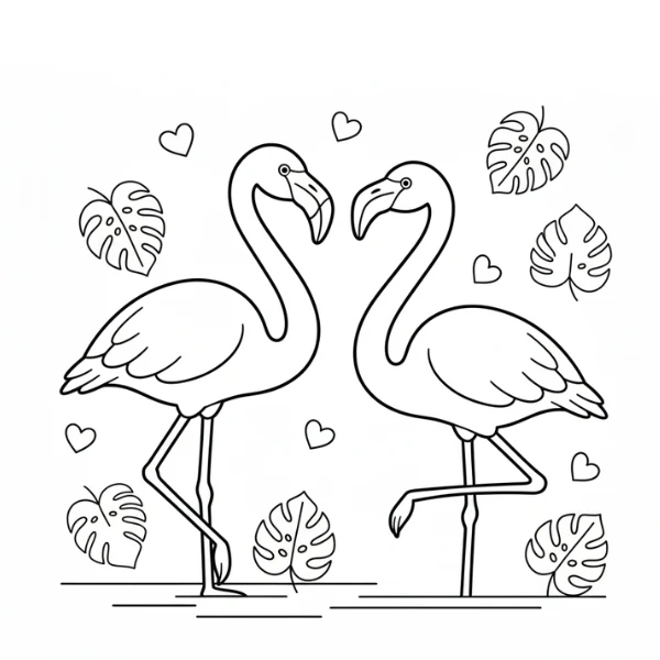 Tranh tô màu Flamant Rose